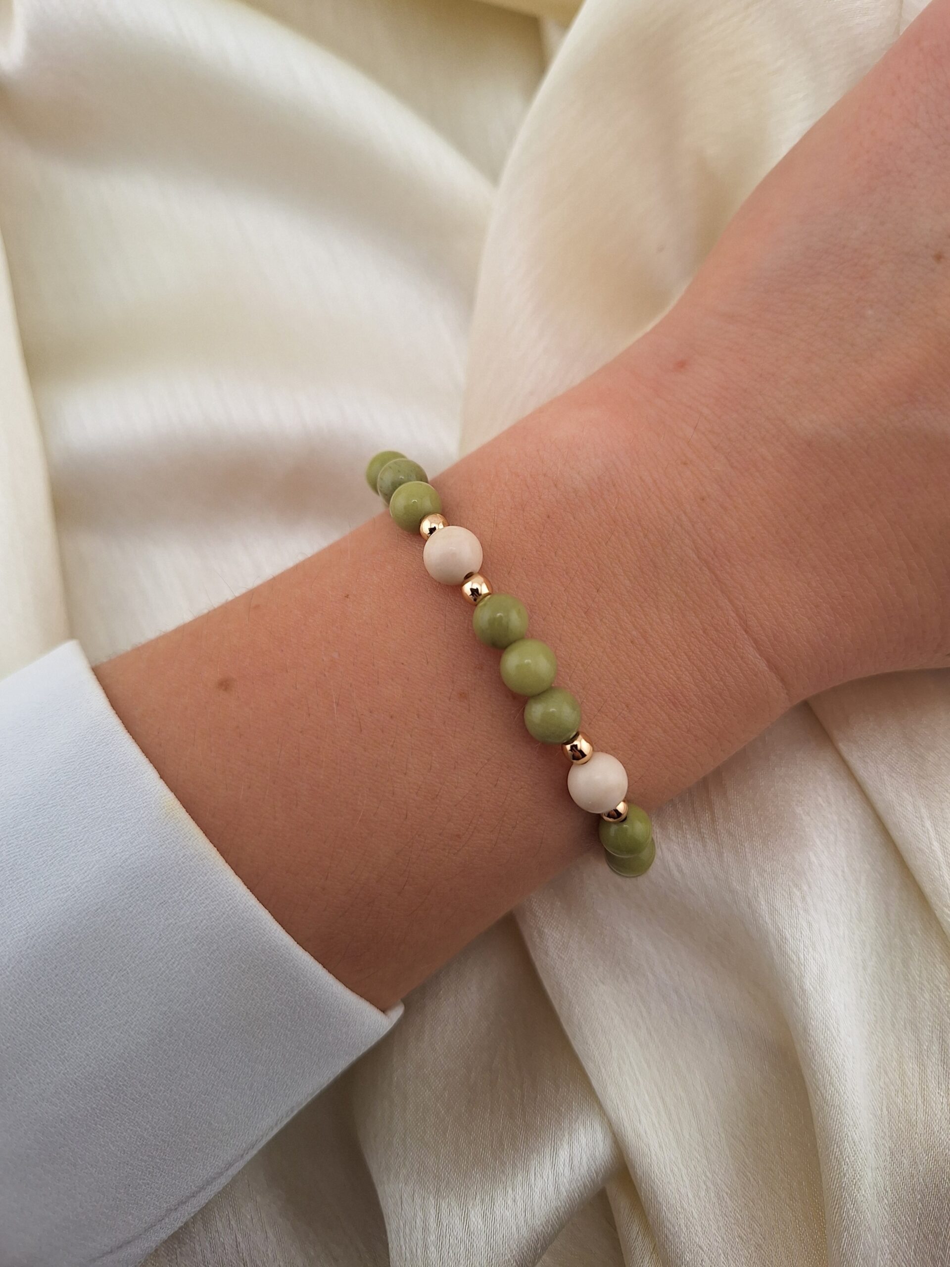 Bransoletka Agat Matcha